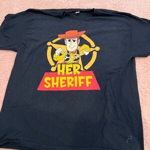 Men’s black Toy Story woody shirt